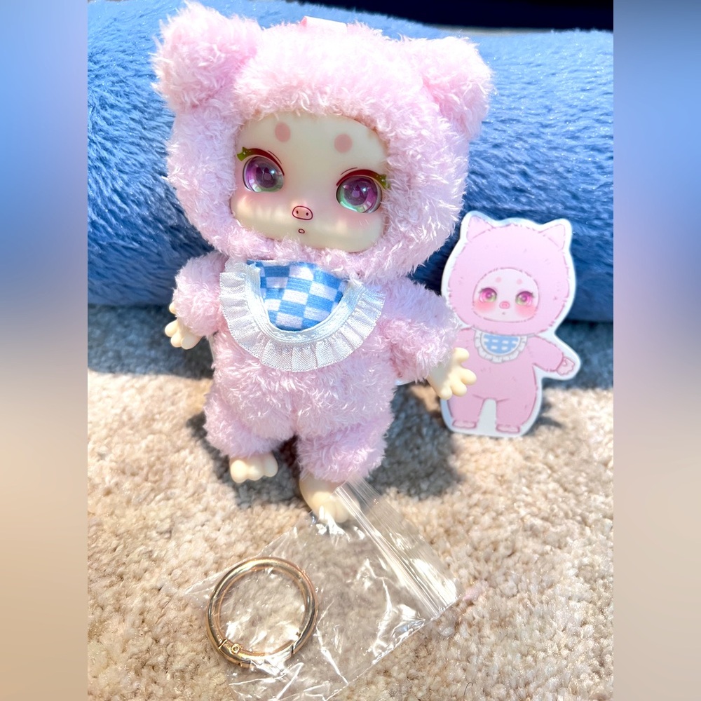 Authentic Adorable Pink Plush Doll with Accessories